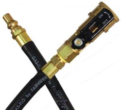 JR Products LP Gas Hose 72" (1/4" Male Quick Connect to 1/4" Male Thread Quick Disconnect Coupler End)  • 07-31225