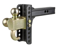 Curt Adjustable Channel Mount w/ Hook & Step Dual Ball, 2" Shank, 6" Drop, 14K  • 45904