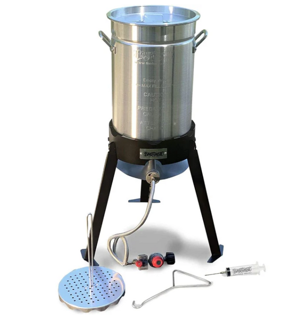 Bayou Classic 30-Quart Aluminum Outdoor Propane Gas Turkey Fryer Kit  • 200-490