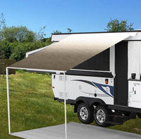 Carefree 14.2" L x 8' Ext Camel Shale Fade One-Piece Replacement Vinyl Fabric for RV Patio Awnings  • JU156B00