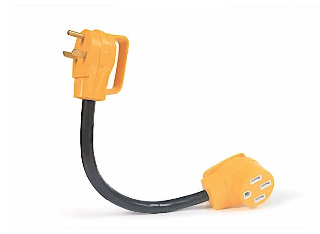 Camco Power Grip 18" Dogbone Adapter 50 Amp Female To 30 Amp Male  • 55185