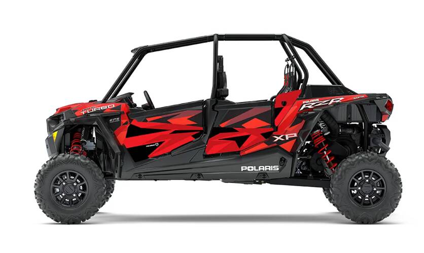 Pro Armor 2018 RZR XP 4 RZR Turbo Lower Door Insert Graphic - Matte Sunset Red - Fox  • P185G502MSR