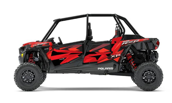Pro Armor 2018 RZR XP 4 RZR Turbo Lower Door Insert Graphic - Matte Sunset Red - Fox  • P185G502MSR