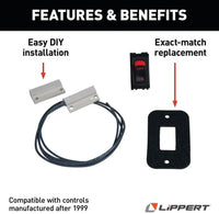 Lippert Kwikee Rectangular Magnetic Switch and Power Switch Kit  • 379403
