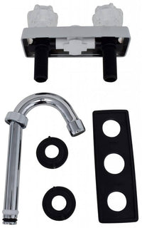 Valterra 4" Kitchen RV Faucet, 6" Bar Spout, Chrome with Clear Acrylic Knob Handles  • PF211310