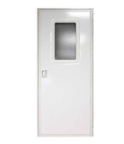 Lippert Right Hinge RV Square Entry Door with Screen Door - 30" x 72" (Polar White)  • V000149585