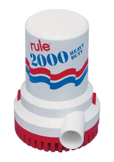 Rule 2000 GPH Electric Impeller Submersible Bilge Pump, 12V  • 10