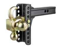 Curt Adjustable Channel Mount w/ Hook & Step Dual Ball, 2" Shank, 6" Drop, 14K  • 45904
