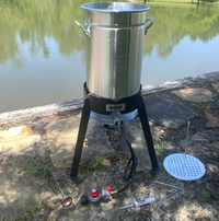 Bayou Classic 30-Quart Aluminum Outdoor Propane Gas Turkey Fryer Kit  • 200-490