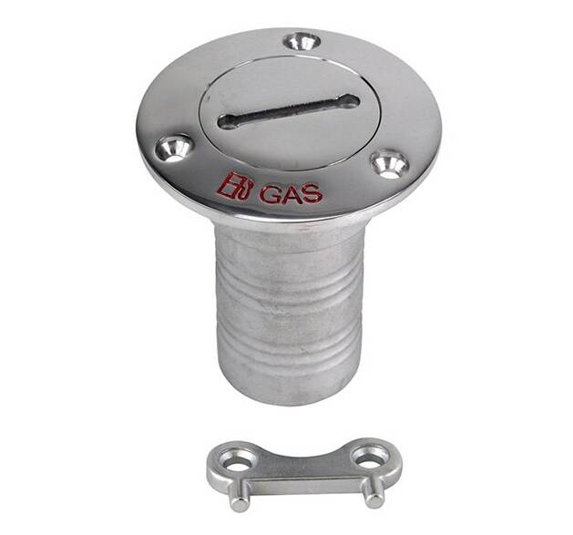 Whitecap 1-1/2" I.D. Stainless Steel Hose Gas Deck Fill  • 6123C