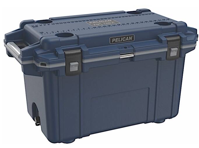 Pelican 70-Quart Elite Cooler - Pacific Blue/Gray  • 70Q-1-PACBLUGRY