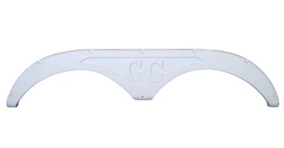 Icon 67-1/2"L x 15"H (9-3/4" Arch Heigh) Polar White Tandem Fender Skirt for Forest River Cedar Creek  • 12713