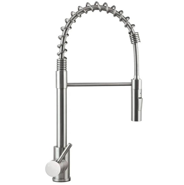 Lippert Flow Max Coiled Pull-Down RV Kitchen Faucet - Stainless Steel  • 719323
