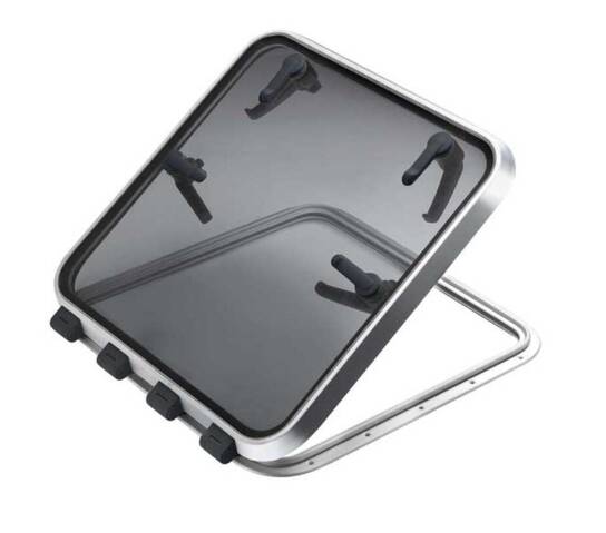 Vetus Magnus 18" x 12.8" Silver Anodized Rectangular Frame Hatch  • MAG4633SL