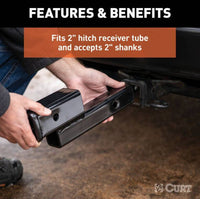 Curt Receiver Hitch Adapter 2" Shank, 2" Drop, 7,500 LBs  • 45797