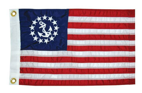 Taylor Made Deluxe 16" x 24" Polyester U.S. "Yacht Ensign" Flag  • 8124
