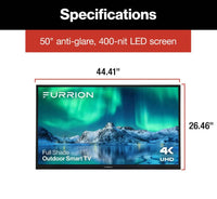 Furrion Aurora Full-Shade 4K LED Outdoor Smart TV - 50"  • 2021130706