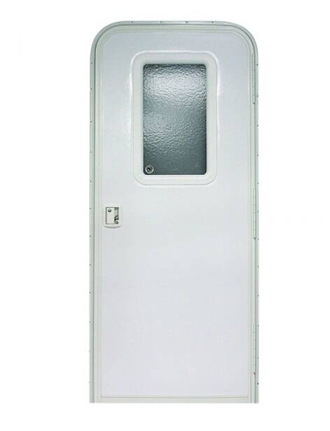 Lippert 28"W x 72"H Polar White Pebble Oblong Entry Door  • V000040165