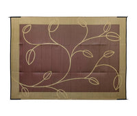 Camco Outdoor Mat 9' x 12' - Leaf, Brown/Tan  • 42855