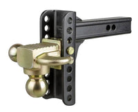 Curt Adjustable Channel Mount w/ Hook & Step Dual Ball, 2" Shank, 6" Drop, 14K  • 45904