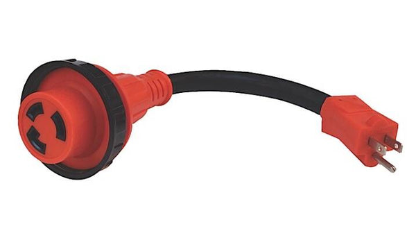 Valterra Mighty Cord 15AM-30AF Detachable Adapter Cord, 12", Red  • A10-1530DVP
