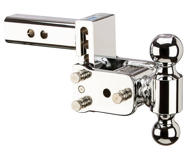 B&W Tow & Stow Adjustable Dual-Ball Mount - Chrome - 2" Receiver - 2", 2 5/16" Ball - 3" Drop  • TS10033C