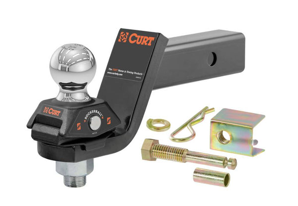 Curt RockerBall Cushion Hitch w/ 2" Ball, 2" Shank 7,500 LBS,  3" Drop  • 45143