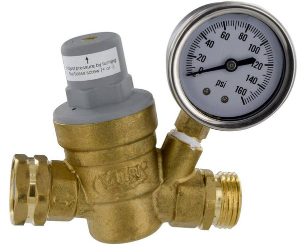 Valterra Brass Adjustable Water Regulator (3/4" FPT x 1/2" MPT)  • A01-1117VP