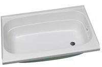 Specialty Recreation White Plastic Rectangular Bath Tub with Right Hand Drain, 40"L x 24"W  • BT2440WR