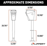 Lippert Power Tongue Jack - 3500 lb. Capacity, Black  • 285318