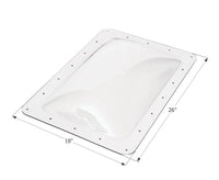 Icon Solar Gray Rectangular Outer Skylight, 18"W x 26"L  • 12555
