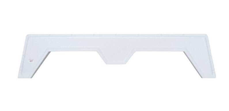 Icon 66-1/4"L x 14-3/4"H (8-3/4" Arch Heigh) Polar White Tandem Fender Skirt for Kustom Koach Rustler  • 01737
