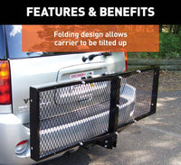 Curt 60" x 20" Cargo Carrier Folding 2" Shank, 500 LBS  • 18109