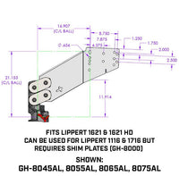 Gen-Y Hitch Executive Torsion-Flex SnapLatch Fifth Wheel to Gooseneck, 2-5/16" Coupler, 3.5K PW, 21K Towing  • GH-8045AL