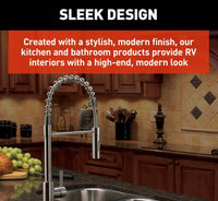 Lippert Flow Max Coiled Pull-Down RV Kitchen Faucet - Stainless Steel  • 719323