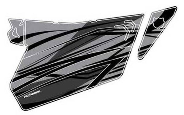 Pro Armor 2017 RZR XP 1000 Traditional Half Door Titanium Matte Metallic Turbo Graphics   • P173G501TMM