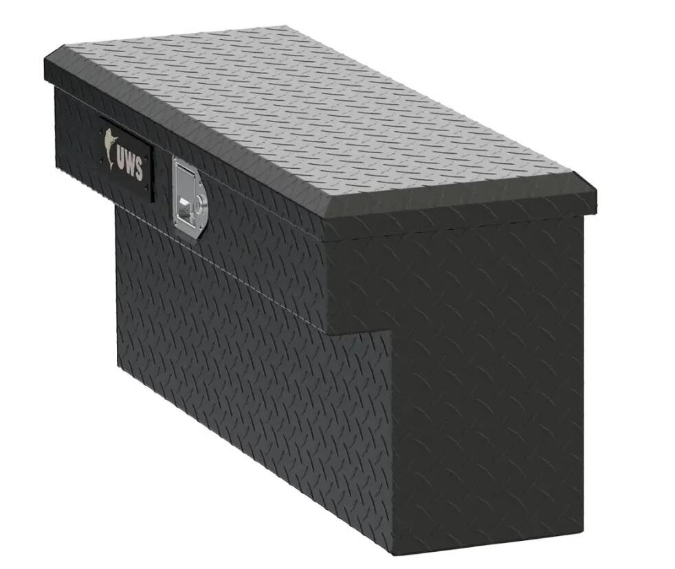 UWS Matte Black Aluminum UTV Side Tool Box - Polaris Ranger  • UTV-SM33-MB