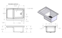 Specialty Recreation White Plastic Rectangular Step Bath Tub with Right Hand Drain, 36"L x 24"W  • ST2436WR