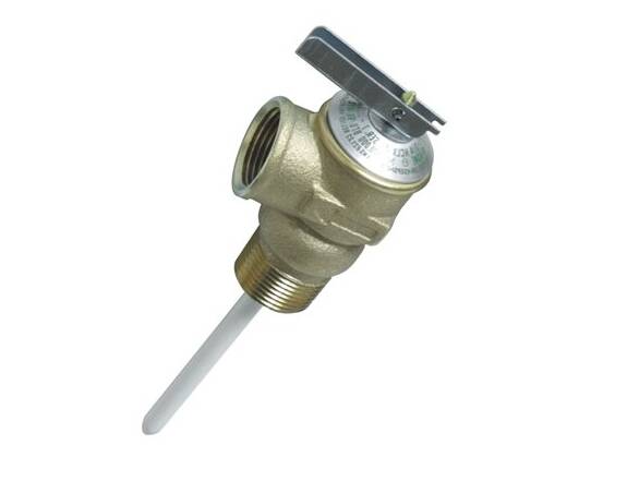 Camco T P Valve 3/4" w/ 4i" Probe Coated, 150 PSI  • 10473