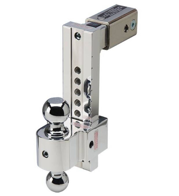 Fastway Flash Silent Tow 2-Chrome Ball Mount, 4" Drop, 5" Rise, 10K Lbs, 2" Hitch  • 47-00-3400