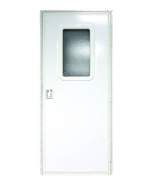 Lippert 24"W x 70"H Polar White Pebble Rectangular Entry Door  • V000042628