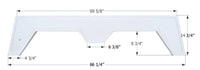 Icon 66-1/4"L x 14-3/4"H (8-3/4" Arch Heigh) Polar White Tandem Fender Skirt for Kustom Koach Rustler  • 01737