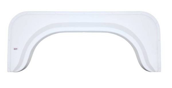 Icon FS350 45-1/8"L x 18-5/8"H (12-1/8" Arch Heigh) Polar White Single Axle Fender Skirt  • 00400