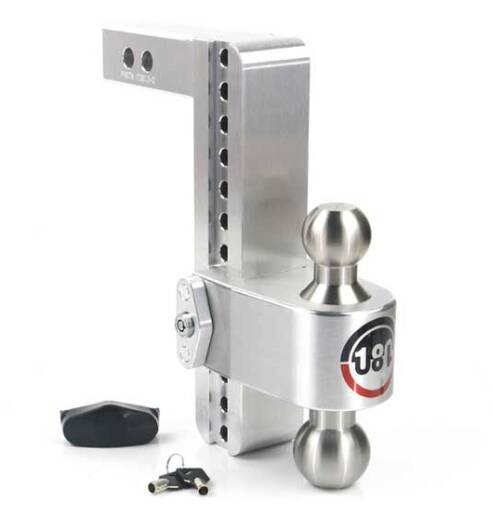 Weigh Safe 180 Degree Turnover Ball 10" Drop Hitch with 2" Shank Includes Stainless Steel 2"X 2-5/16" Combo Ball  • LTB10-2