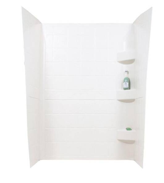 Specialty Recreation White Plastic Shower Wall, 32"L x 24"W  • SW2432W