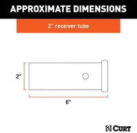Curt 6" Raw Steel Receiver Tube, 2" Receiver  • 49060