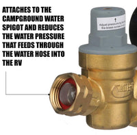 Valterra Brass Adjustable Water Regulator (3/4" FPT x 1/2" MPT)  • A01-1117VP