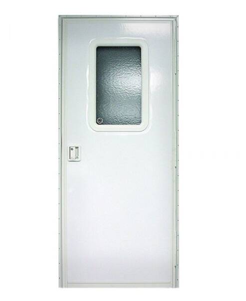 Lippert 24"W x 68"H Polar White Pebble Rectangular Entry Door  • V000042629