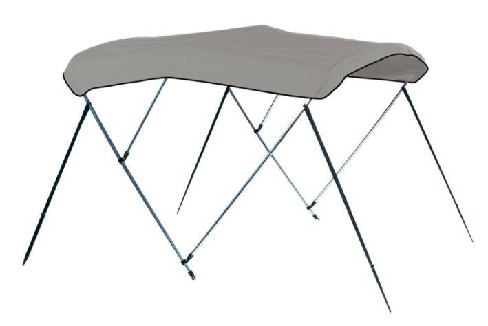Carver Cadet Gray Sunbrella Acrylic 3-Bow Ready to Assemble Bimini Canvas with Storage Boot, 6' L x 73"-78" W x H  • 603A-10