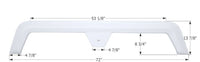 Icon FS2134 72"L x 13-7/8"H (8-3/4" Arch Heigh) Polar White Tandem Fender Skirt for Kaddy Kruiser/Mckenzie Summer Suite/Lakota/Starwood Model  • 12134